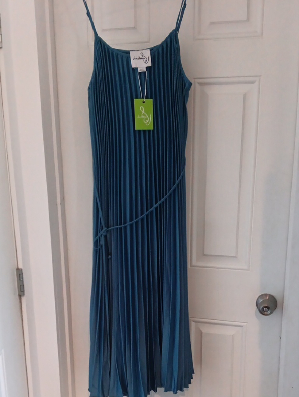 Sam Edelman Teal Pleated Maxi Dress with Tag